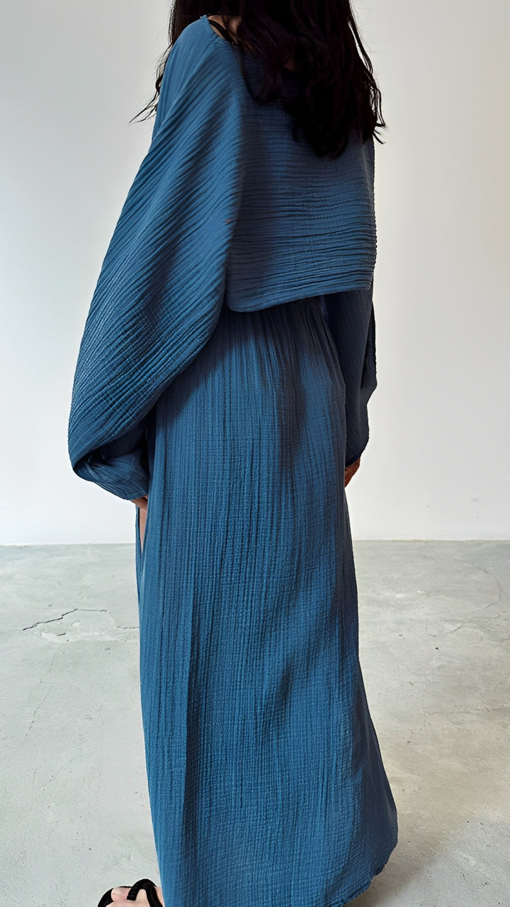 Sara | Chic Slit linen two-piece set